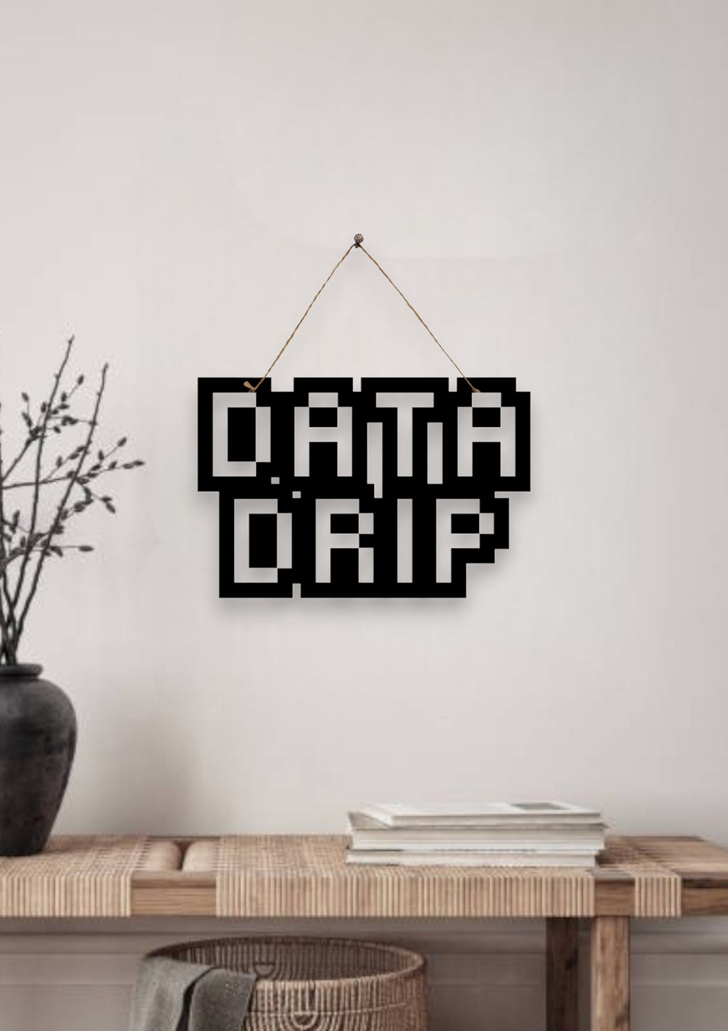 Data Drip Metal Hanging