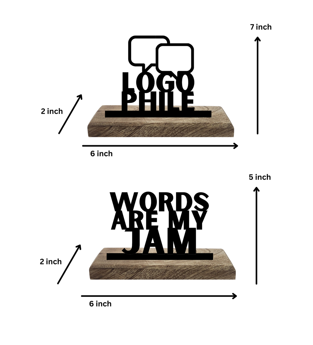 Logophile Set of 2 Table Décor