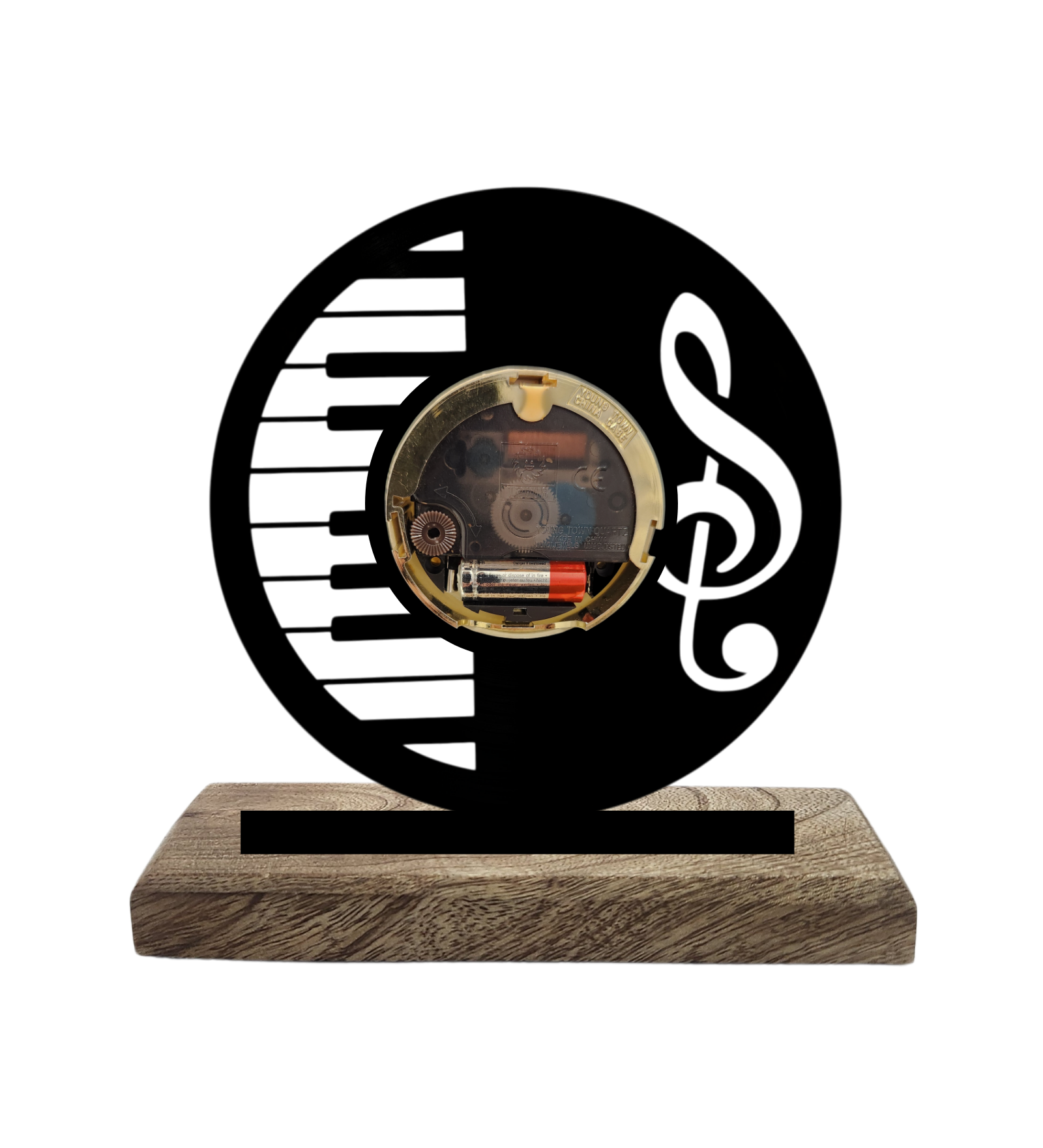 Musical Piano Black Table Clock