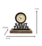 Sagittarius Sun Sign Black Table Clock