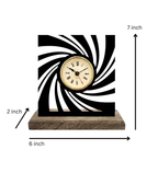 Illusionary Black Table Clock