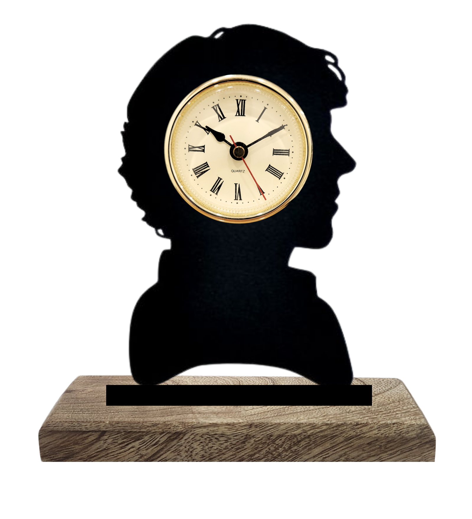 Sherlock Black Table Clock