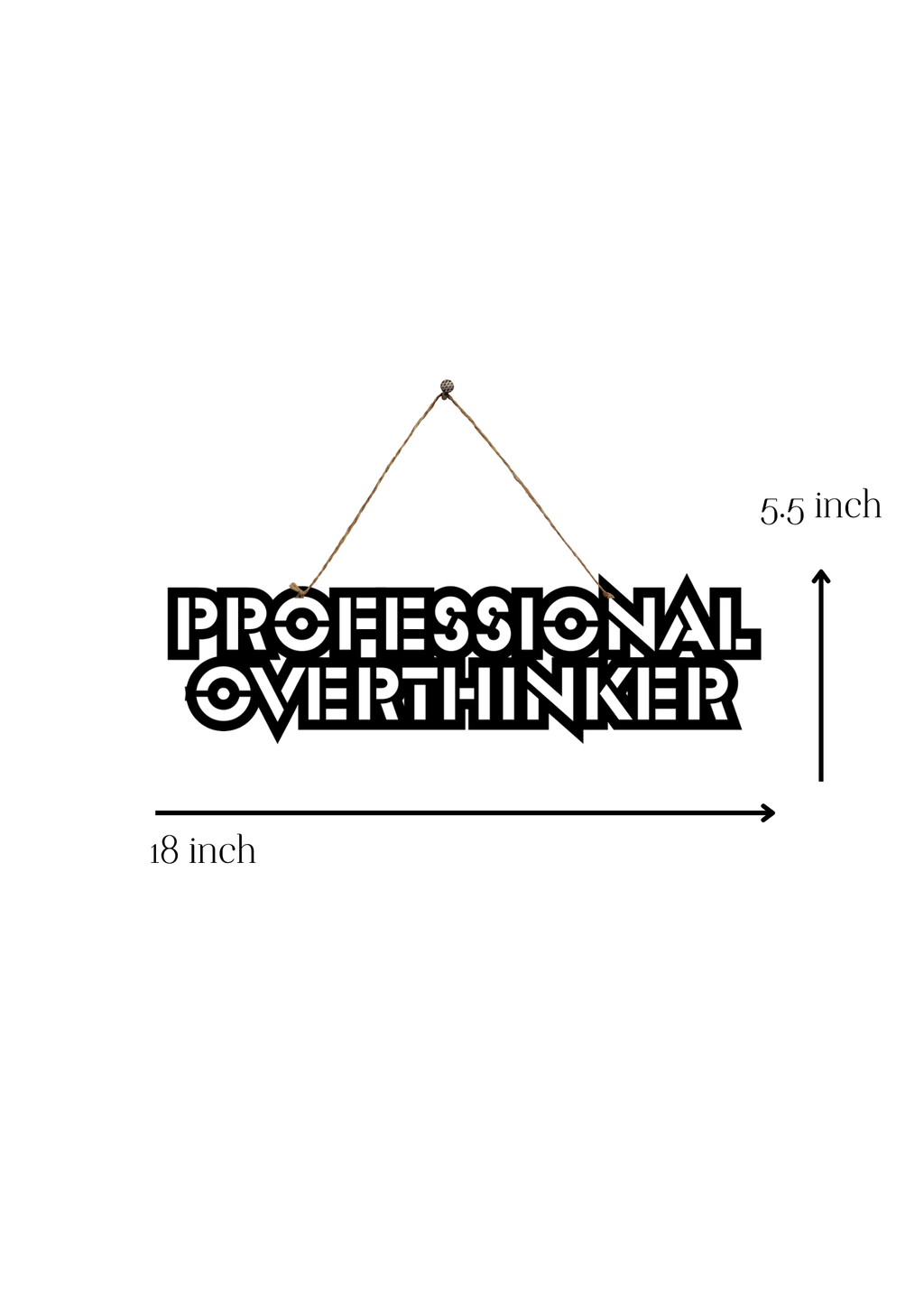Professional Overthinker Metal Hanging