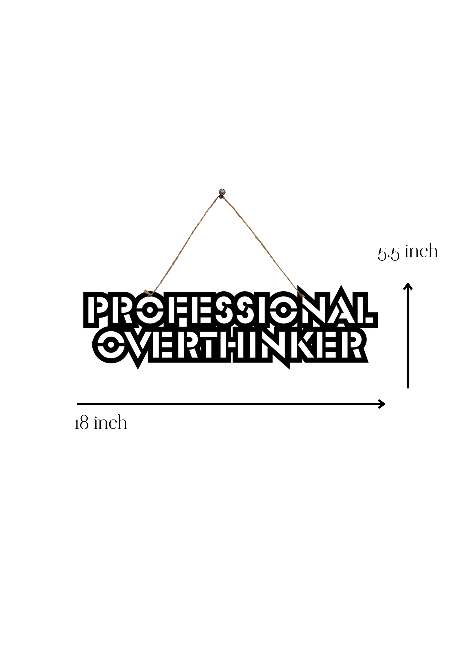 Professional Overthinker Metal Hanging