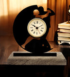 Salsa Dancing Black Table Clock