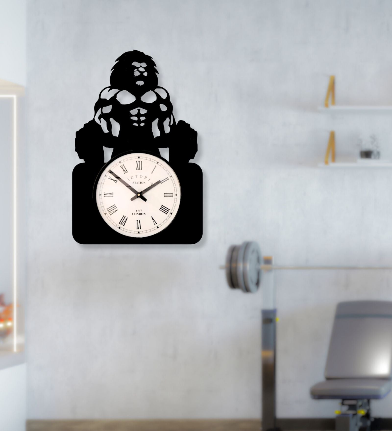 Gym Lion Wall Clock