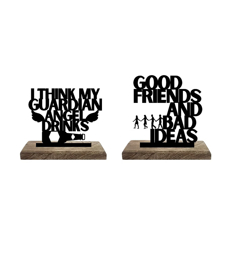 Friendship Amidst the Follies Set of 2 Table Décor