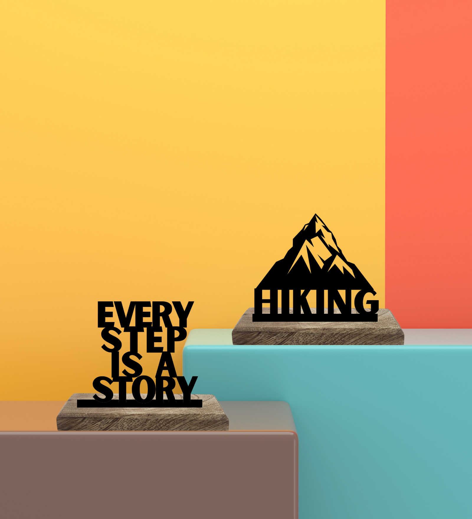 Hiking Set of 2 Table Décor