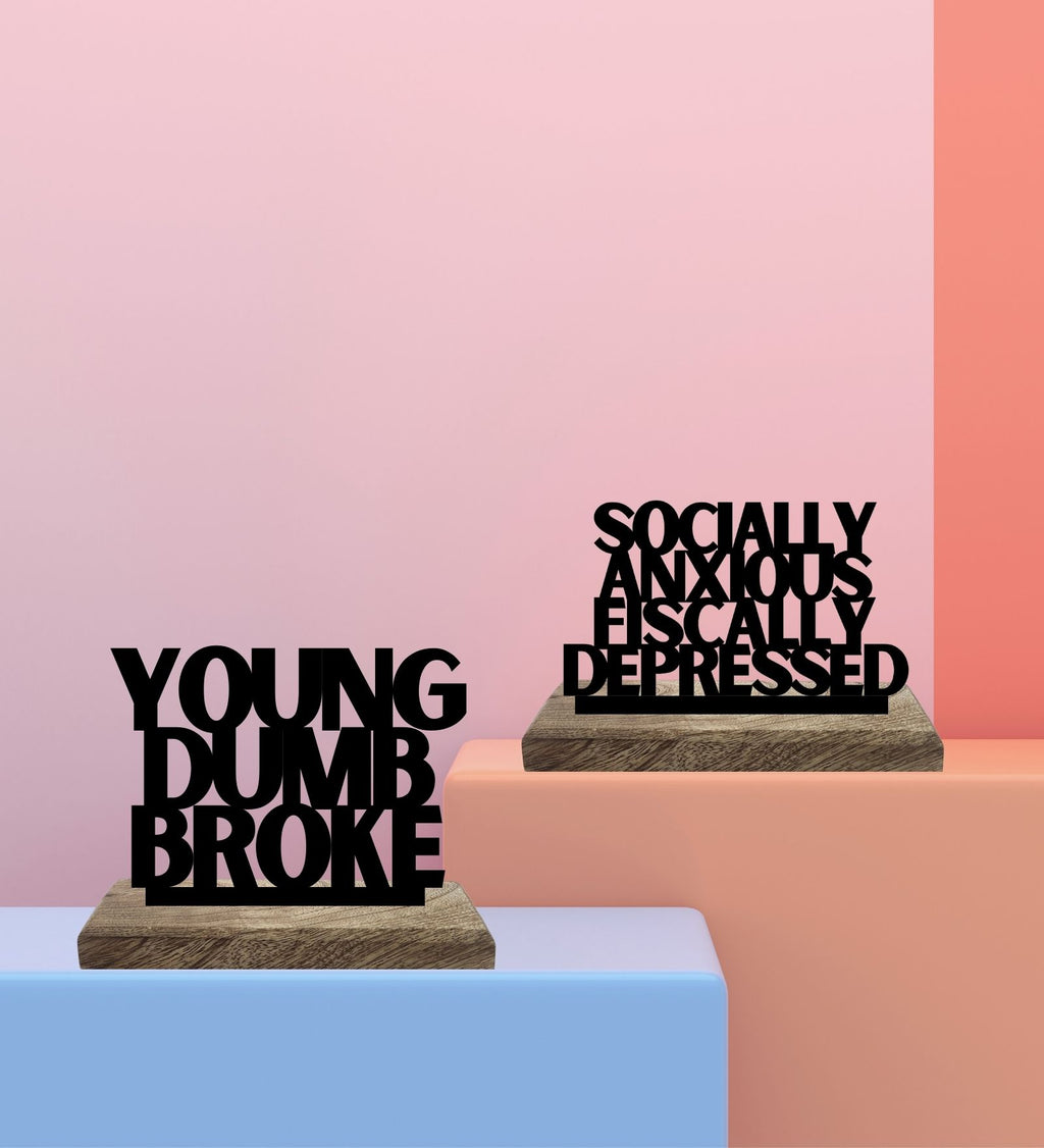 Youthful Dilemmas Set of 2 Table Décor
