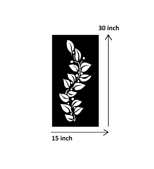 Rectangular Creative Leaves Pattern Panel