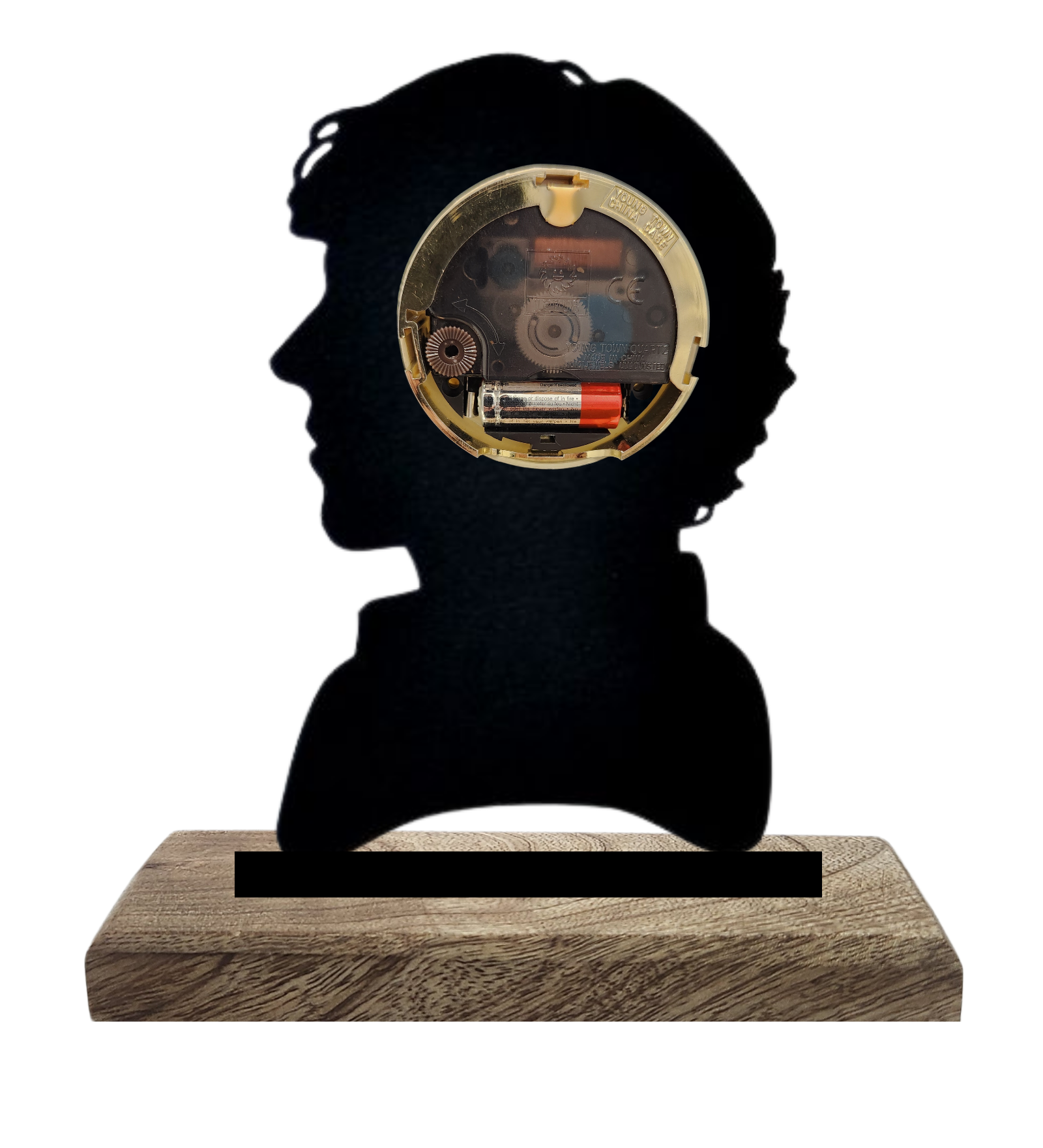 Sherlock Black Table Clock
